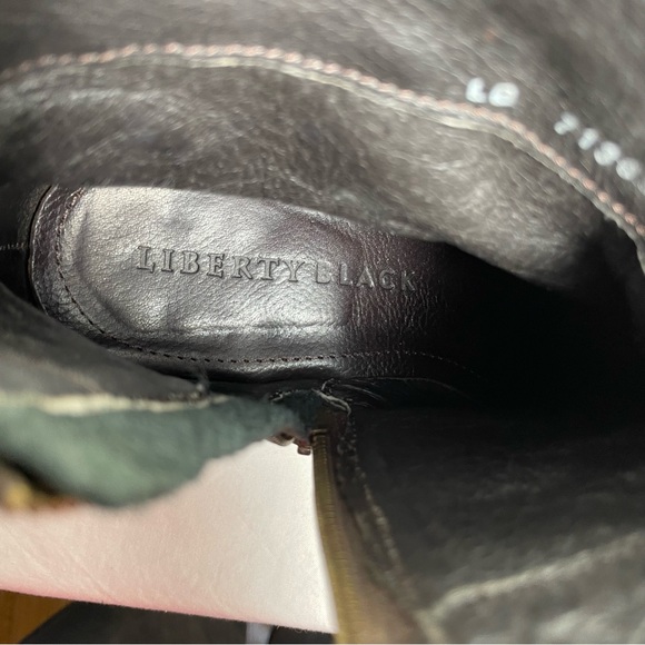 Liberty Black Amy Western Leather Rocker Stud Ankle Boots - Picture 14 of 14